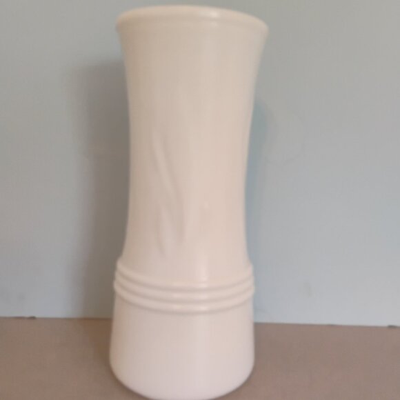 EO Brody MCM Cylinder Vase Milk Glass,  Flame Design - Picture 2 of 4